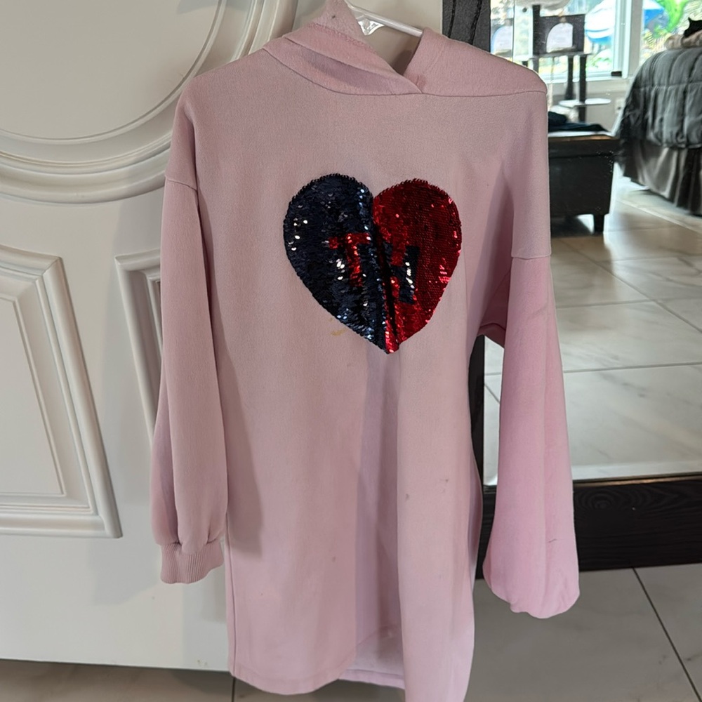 Tommy Hilfiger fun kids hooded sweatshirt, sequin dress